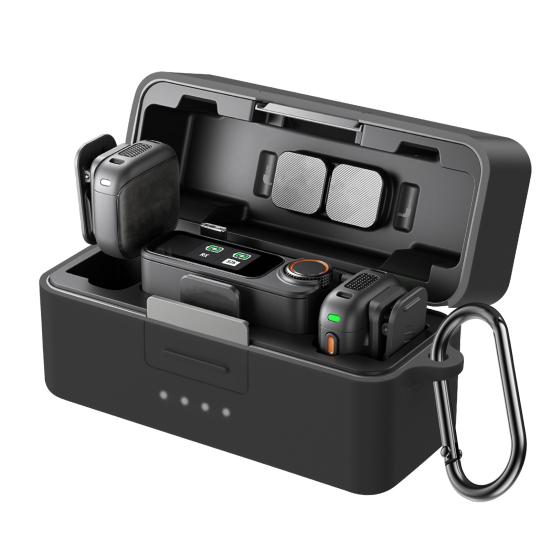 

Silicone Protective Case for DJI Mic 3 Shockproof Anti-Scratch Wireless Microphone Transmitter Receiver Charging Case Protector Cover чёрный