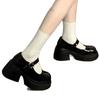 Thick-soled heightened high-heeled Mary Jane small leather shoes women's 2025 spring and summer new fashion British style jk shoes uniform shoes