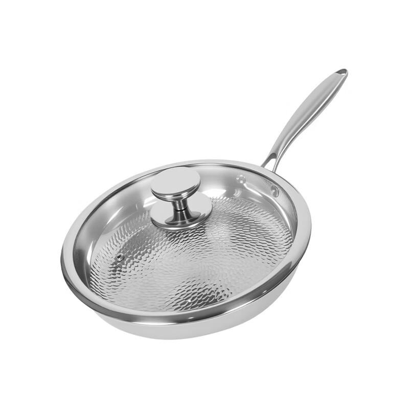 Handon 304 Stainless Steel Hammered Honeycomb Frying Pan