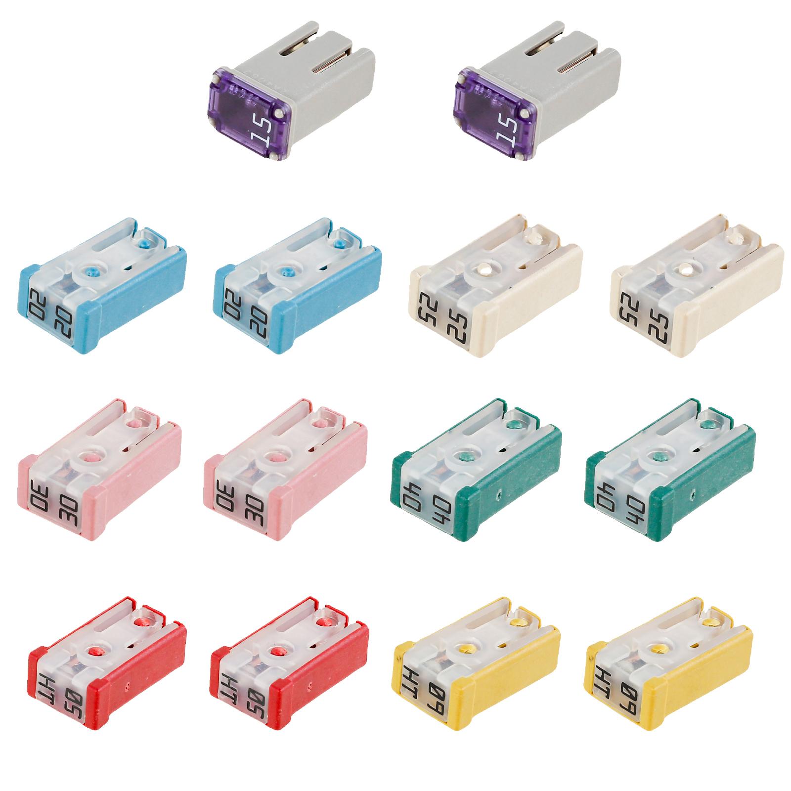 

14Pcs Car Fuses Assortment Kit 15-60A Replacement Fuses for Car/RV/Truck/Motorcycle Provide Car Protection