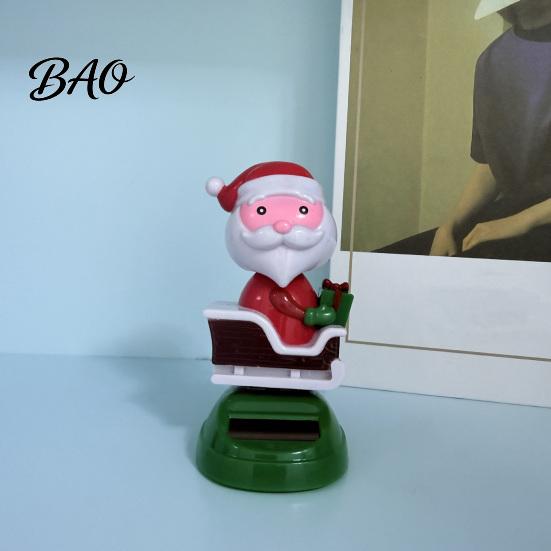 Funny Snowman Desk Decor Solar Powered Dancing Car Ornament, Creative Dashboard Christmas Cartoon Figure for Swing Figures Cars Auto Interior