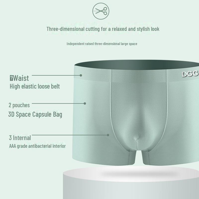 "DGG Pánské bezešvé boxerky z ledového hedvábí s grafenem - Antibakteriální a prodyšné letní spodní prádlo"