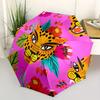 1pc Leopard Print Automatic Open/close Folding Umbrella, Compact Portable Travel Umbrella, Perfect Birthday/Christmas, Cute Umbrella, Durabl