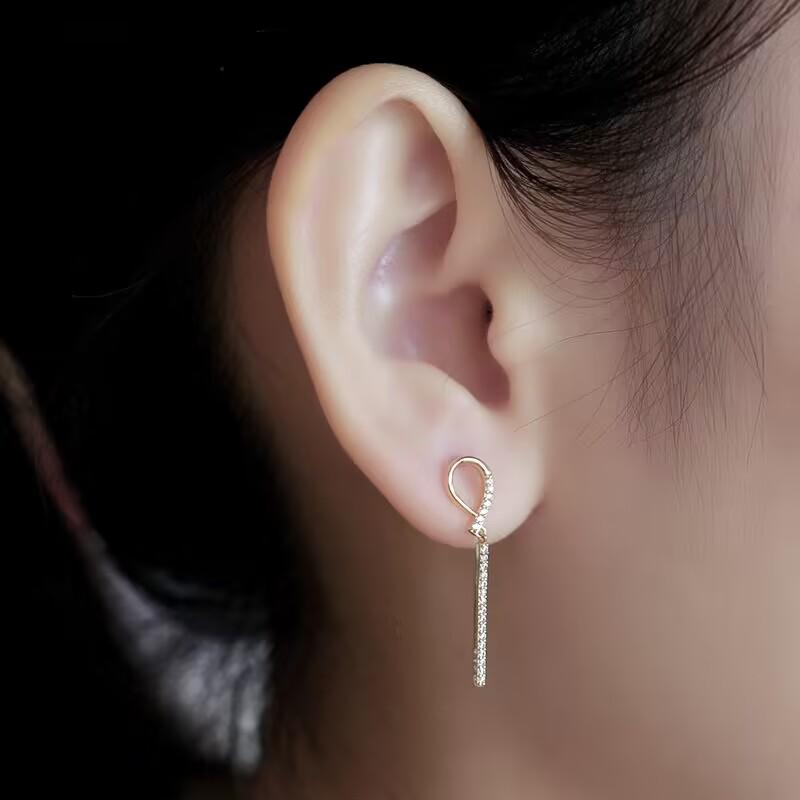 Exquisite Drop Ear Line Long Hanging Earrings For Women Zircon Crystal Bee Butterfly Flower Piercing Earing Accessories