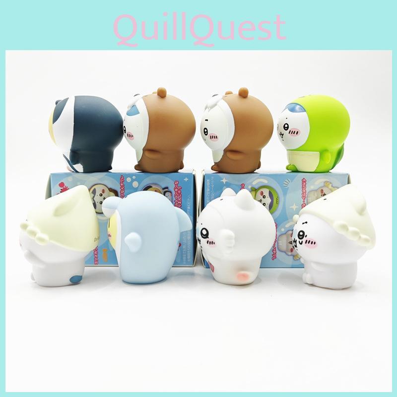 Adorable Self-deprecating Bear Aquarium Finger Puppets Cute Display Pvc Toy Set
