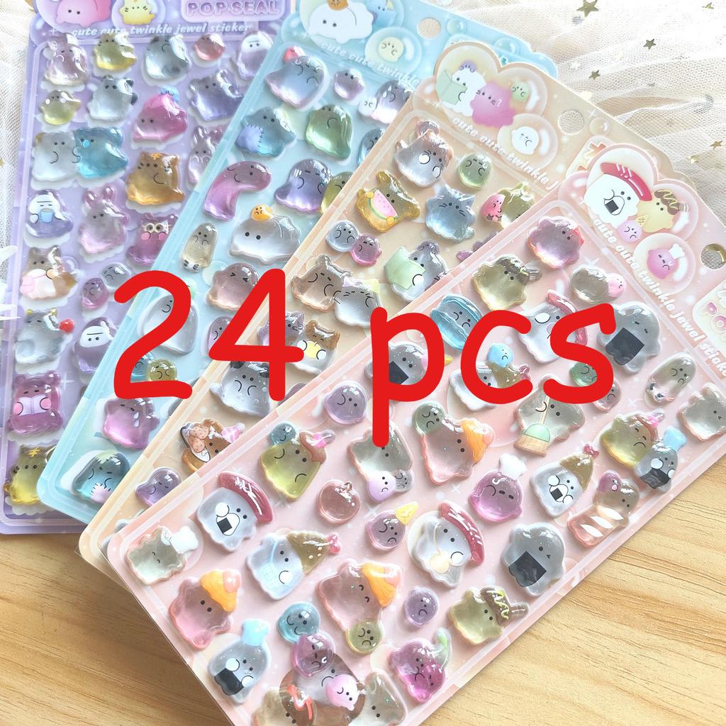 Cartoon Youyou Family 3D Solid Crystal Three-Dimensional Children's Toy Stickers, Handmade Educational Festival Gifts for Kids