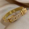 Greatera Stainless Steel Strap Men Bangle Fashion Adjustable Personality Knit Mesh Belt Bracelet For Couples Simple Jewelry