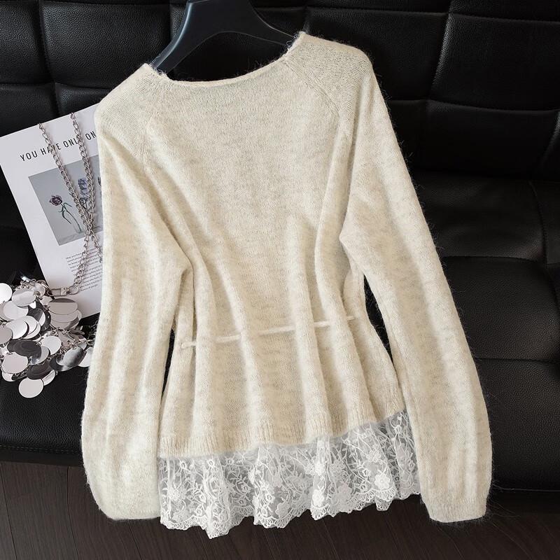 Sisibo Color Block V-hals Gebreid Vest