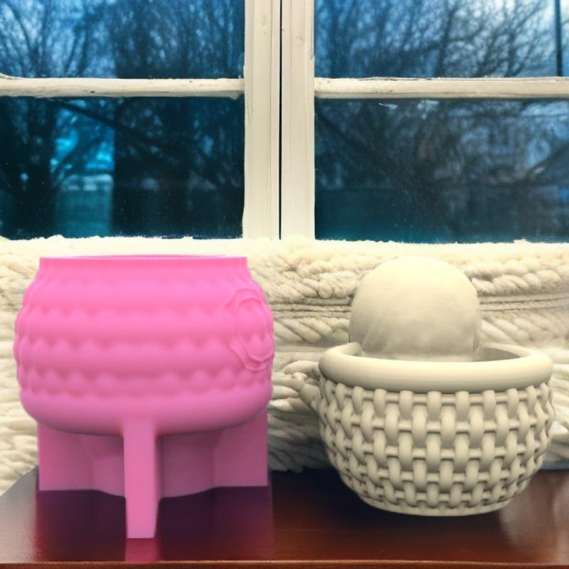 Cute Doll Girl Series Succulent Flower Pot Mould Gypsum Concrete Crystal Epoxy Resin Mold Flower Vase Silicone Mold