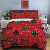 Christmas Print Bedding Set Duvet Cover 1 Duvet Cover 2 Pillowcases Adult and Kids Bedding Set Luxury Holiday Christmas Gifts