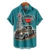 Shirts For Men 3d Vintage Fashion Violin Rocker Printed Rockabilly Hawaiian Shirt Short Sleeve Tops Outdoor Street Clothing