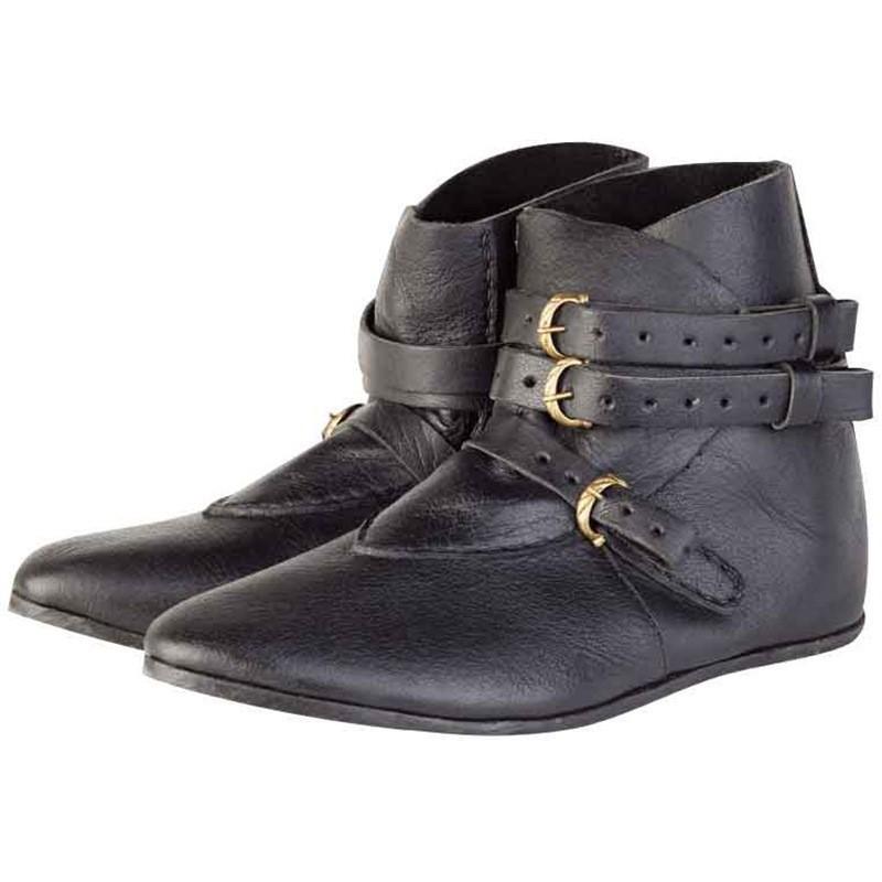Medieval Pirate Shoes Pointed Multi-buckle Nordic Viking Retro Plus Size Men's Boots