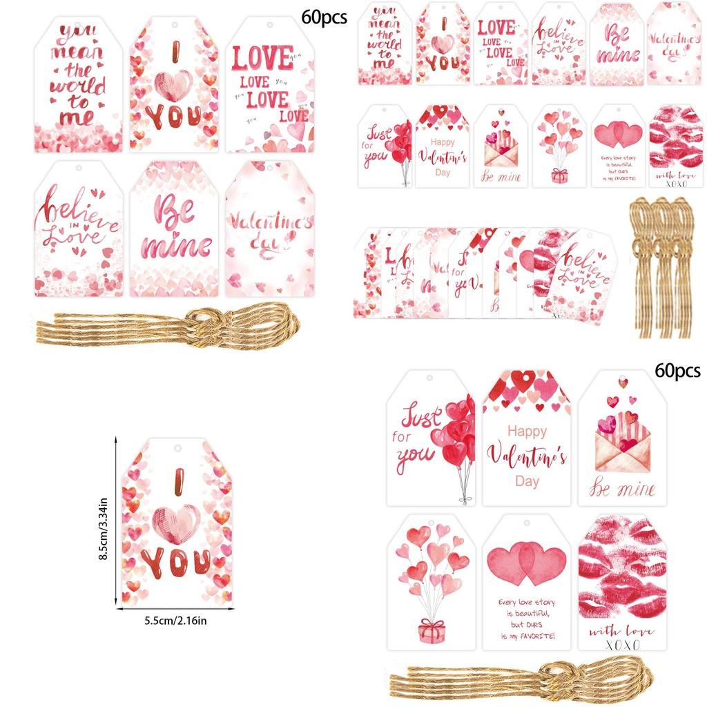 Valentines Celebration Day Paper Hang Tag Pendant For Daily Party Decoration