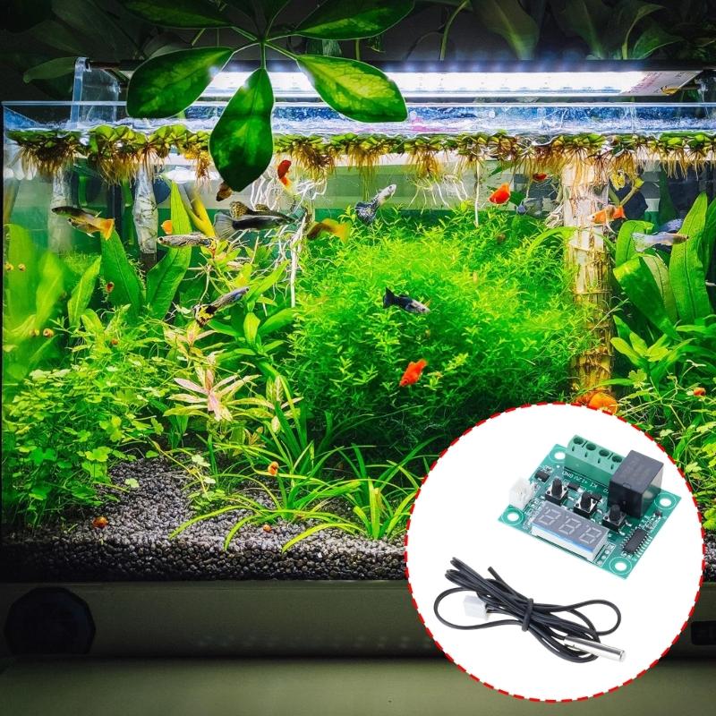 W1209 DC12V Digital Temperature Controller Module With Waterproof Sensoring For Precise Heating And Cooling Control