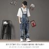 cnstone Straight Loose Cargo Long Unisex Sizes Suitable for Hip American Punk Fashion Men's Overalls, Denim, Fit, Fit, Jumpsuit, Pants, Pants, M, L,
