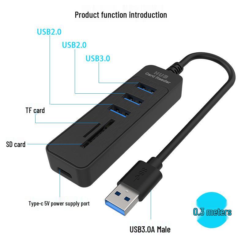 USB-C Hub 4-Port Splitter for Computer and Tablet Expansion