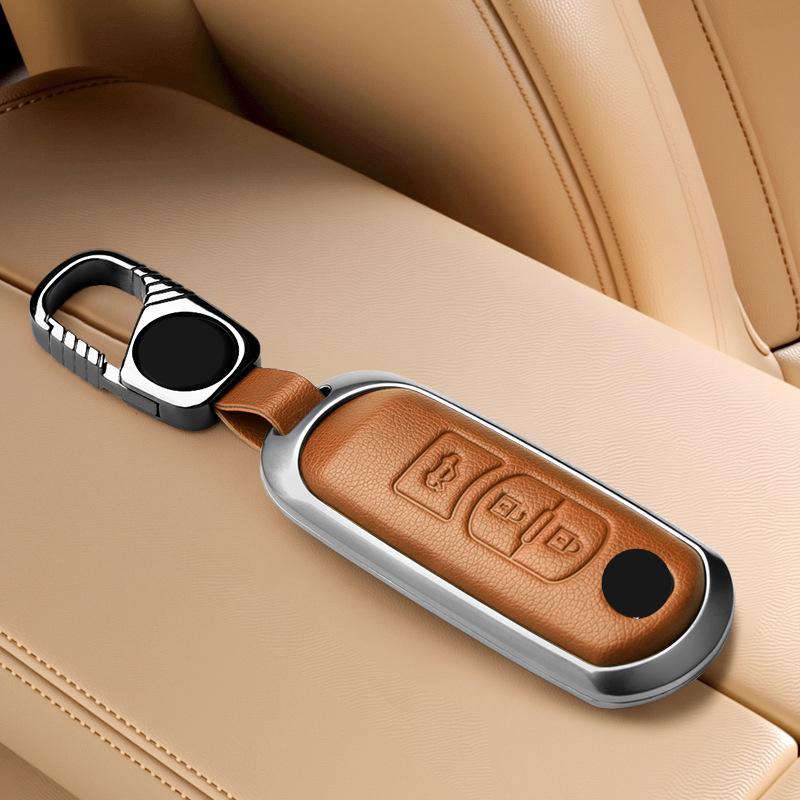 Metall Leder Auto Fernbedienung Schlüsselhülle Hülle Halter Schale Fob für Mazda 3 Axela CX-30 CX-5 CX-30 CX-50 CX70 CX90 6 CX-9 MX-5 Atenza