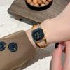 Retro Gold Square Dial Bracelet Watch - Classic European & American Style Women's Bangle