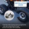 Wheel Bearing Buddy 1.98 Inch Bearing Protectors Chrome 2Pcs With Protective Bras For Trailer Boat