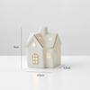 Ceramic Christmas Village Houses White House Figurines New Porcelain Village House  Winter Decor