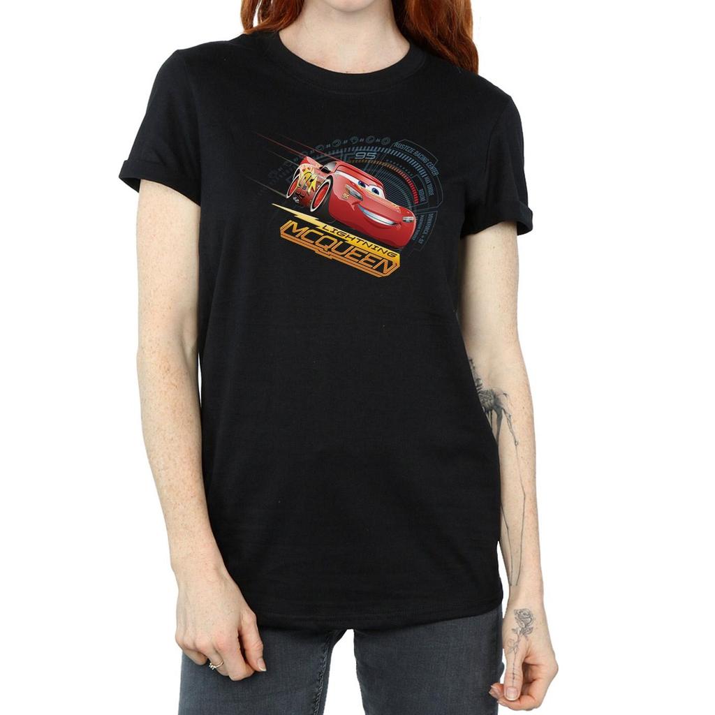Disney Womens/Ladies Cars Lightning McQueen Cotton Boyfriend T-Shirt