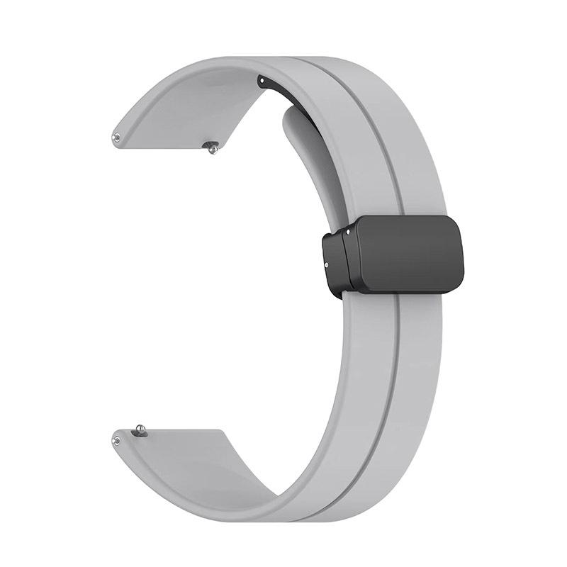 20mm/12mm Universal Folding Magnetic Silicone Watch Strap Replacement