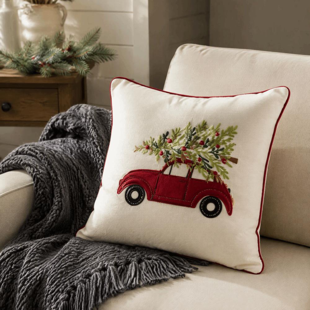 Merry Christmas Christmas Pillow Cover Snowflake Christmas Tree Pillow Cover Holiday Party
