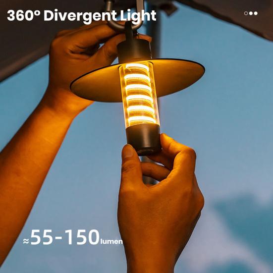 LED Camping Lantern Super Bright Dimmable Waterproof Rechargeable High Lumens Hiking Fishing Emergency Tent Light Flashlight