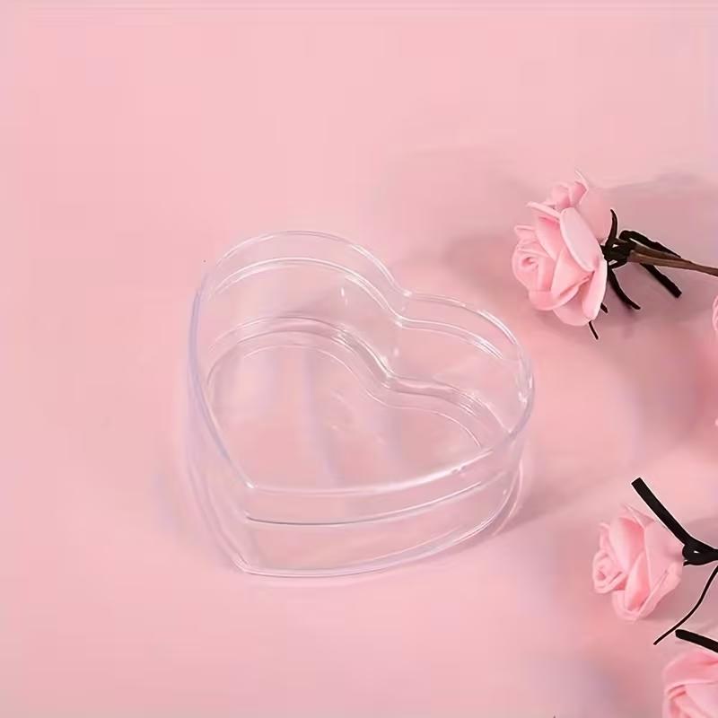 20-Pack Plastic Heart-Shaped Empty Bottles, Cosmetic Jars, Lip Balm/Cream Jars, Portable Refillable Bottle Set
