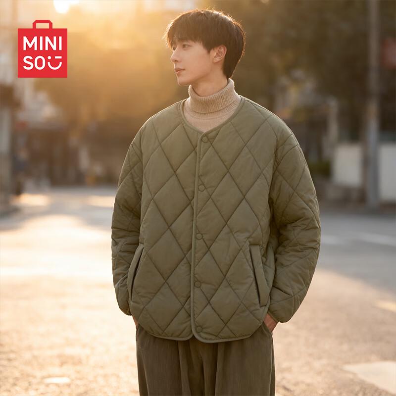 

MINISO Men s Winter Collarless Padded Jacket XL