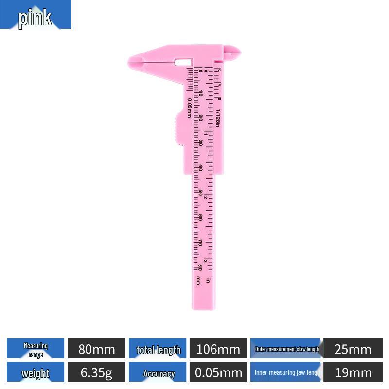 Plastic Vernier Caliper for Eyebrow Shaping and Microblading (80/150mm)