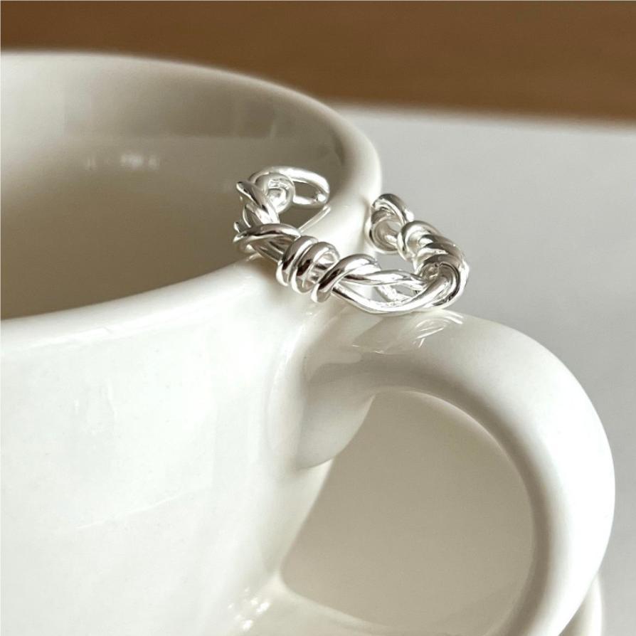 VIANRLA 925 Sterling Silver Irregular Minimalist Rings Open Ring for Women Support Dropshipping
