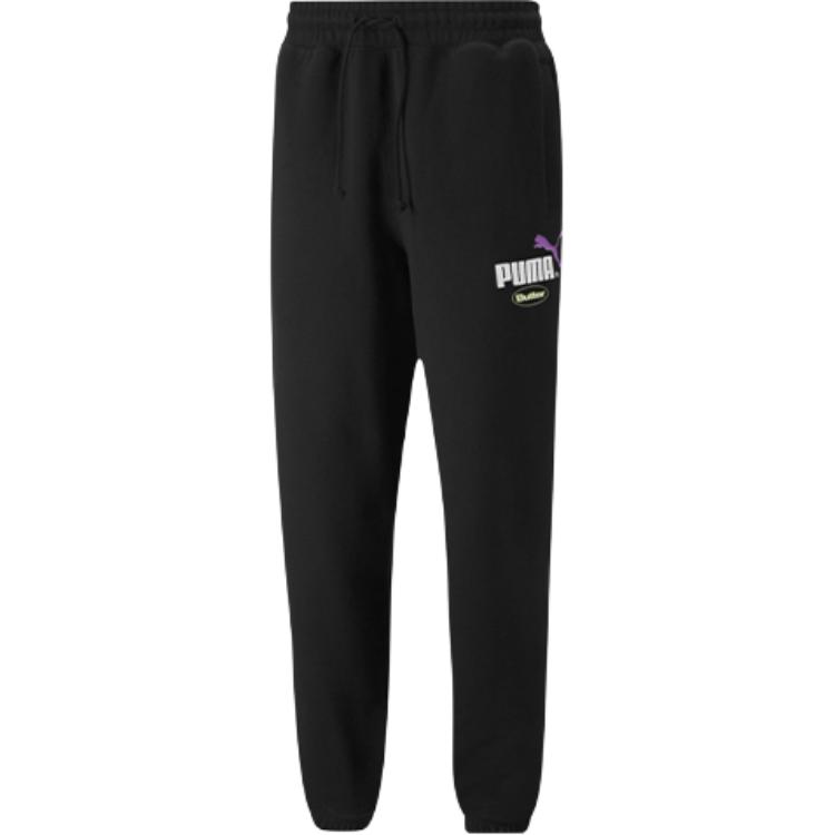 

Спортивные брюки унисекс с логотипом Puma, однотонные спортивные штаны на шнурке, черные 532443-01 XXS