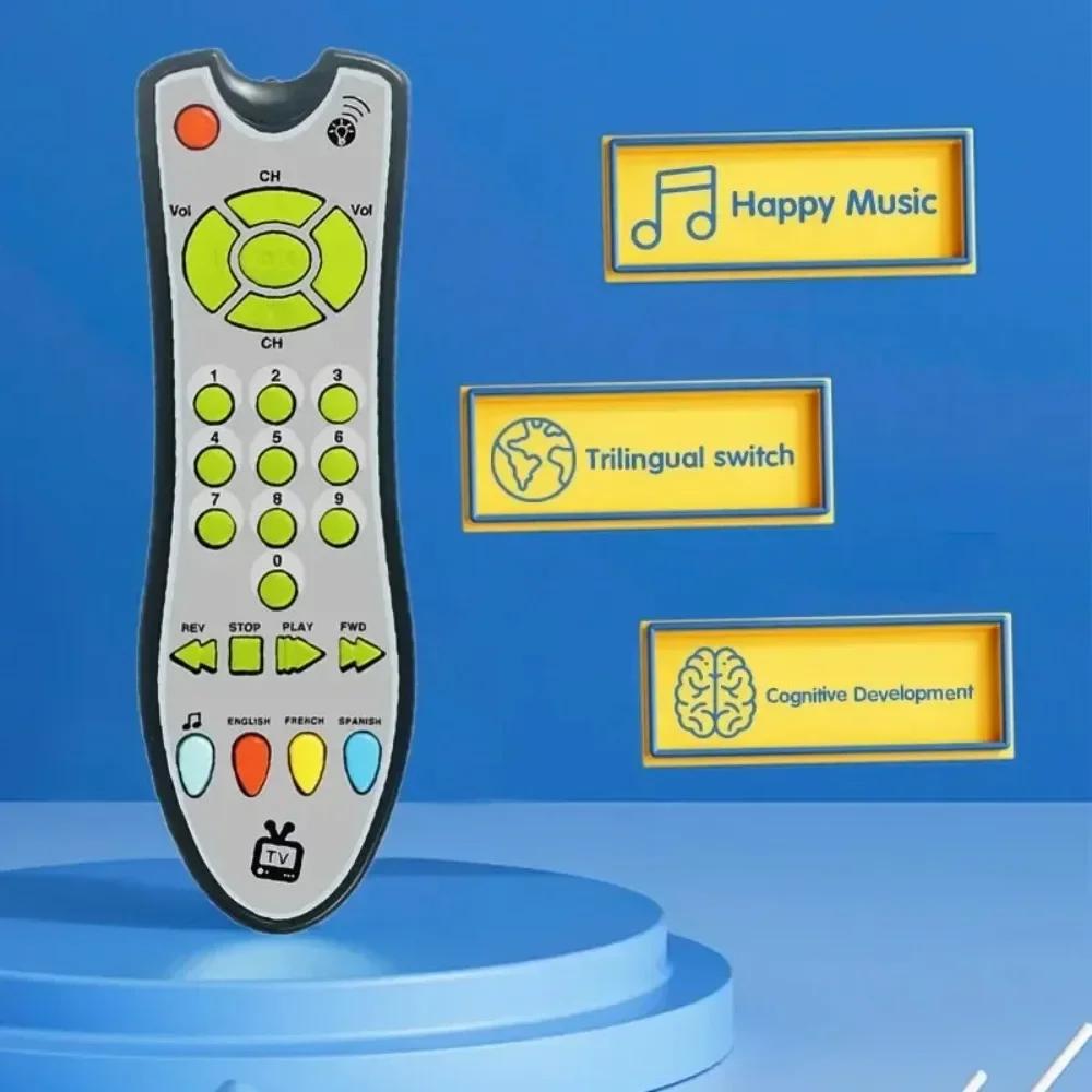 Music Mobile Phone Toy Baby Early Educational Toy Simulation TV Remote Control Electric Numbers English Learning Toy