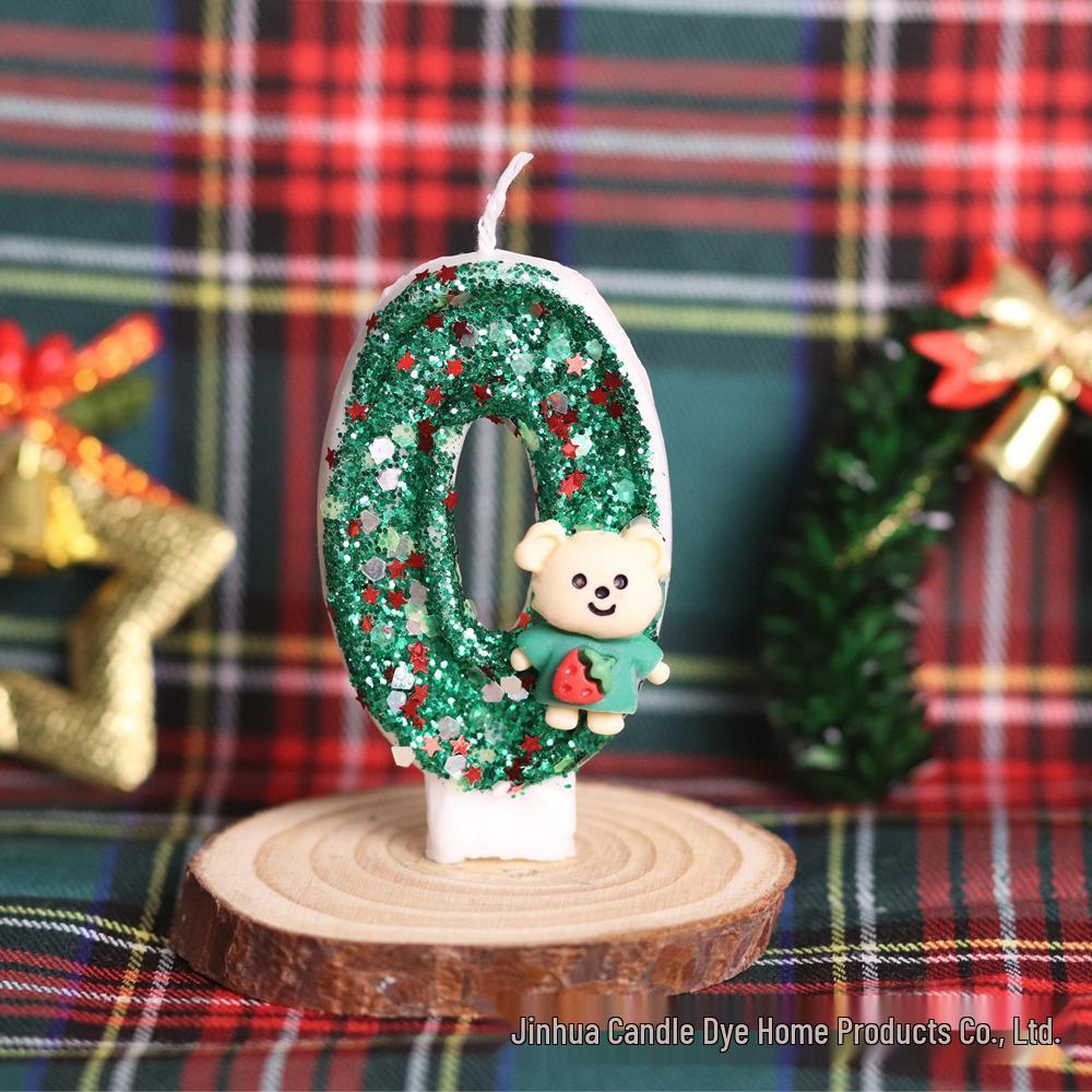 Santa Claus Birthday Number Candles - Creative Christmas Cake Decorations & Gifts