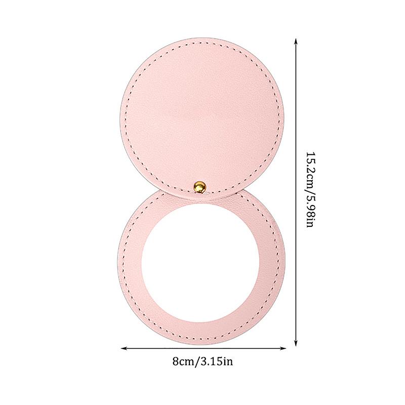 

Компактные зеркала, небьющееся зеркало из нержавеющей стали с чехлом из искусственной кожи, мини-портативное зеркало для макияжа, карман для сумочки и путешествий