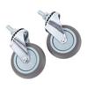 2PCS 3 Inch Swivel Casters Heavy Duty Silent Wheels 360 Degree Rotation for DIY Utility Cart Trolley M10x30mm 25kg Load