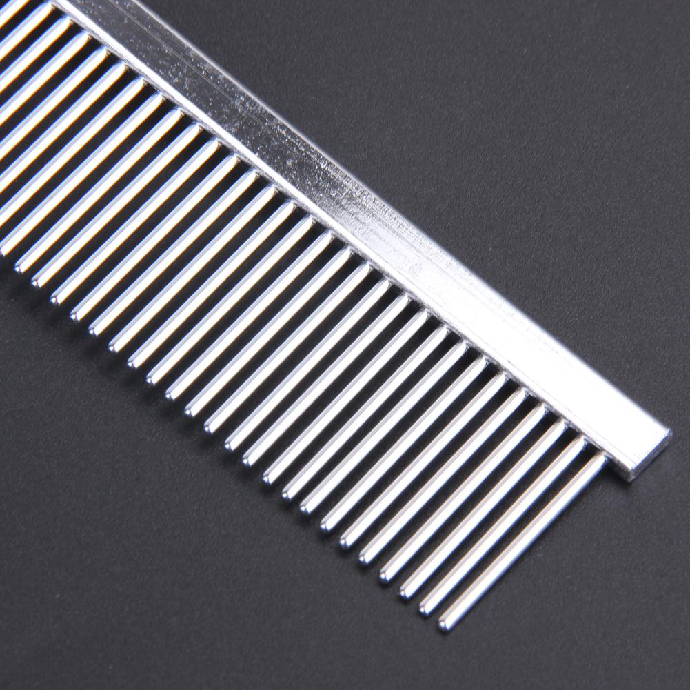 Stainless Steel Pet Hair Grooming Trimmer with Wooden Handle Pet Hair Remover Rustproof Metal Grooming Comb for Longhair Pets