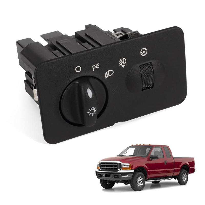 Car Headlight Switches Panel Decoration Sticker Trim Cover 5C3Z11654FAA 15633734 Black Cover Trim