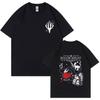 Hollow Knight Doppelseitiges Grafik-T-Shirt Unisex Damen Spiel-Liebhaber T-Shirts Unisex Mode Cartoon Übergroßes Kurzarm-T-Shirt