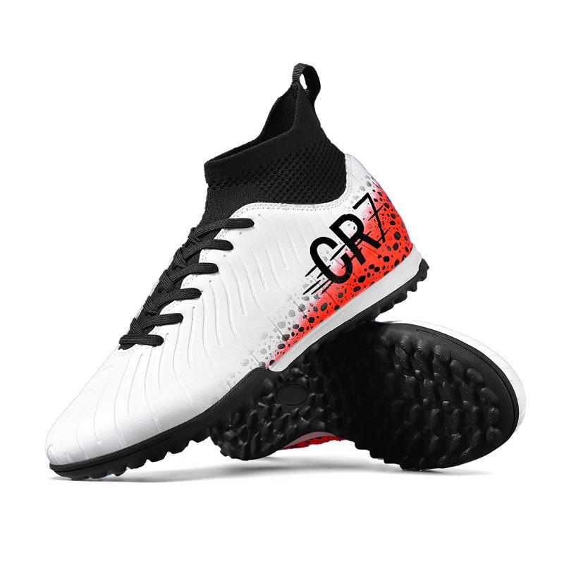 

Large Size High Top Football Shoes Spikes Boys and Girls Students TF Shredded Nails Adult Youth Game Training Shoes 45