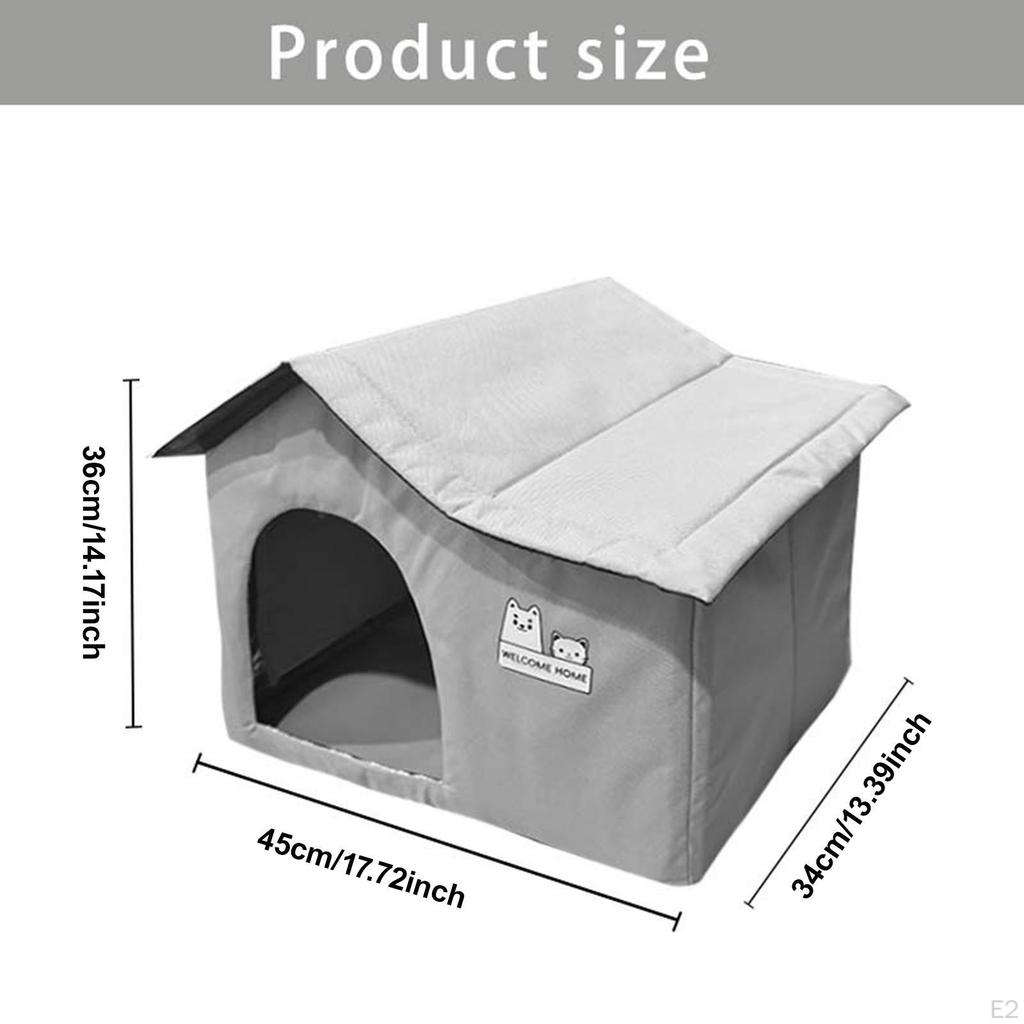 Outdoor Cat House Shelter Weatherproof Protection Stray Pet for Winter Community