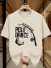 Funny Fishing Pole Dance Graphic Tee for Unisex Breathable 100 Cotton Perfect for Summer Streetwear and Humorous Angler Vibe