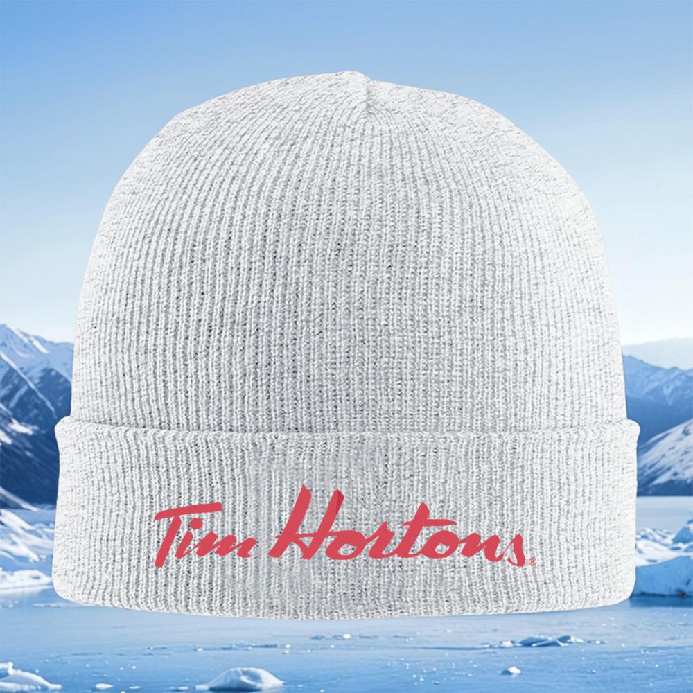 Tim Hortons signature logo brand Men Women Unisex Knitted Hat Beanie Pullover Cap Winter Thermal Warm Christmas Outdoor Cycling
