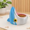 Cervical Spine Protection Bowl Cute Shark Pet Bowl, 3D Printed Cat Feeder with Detachable Feeding Inner Anti-slip Base, Fun Food Dish for Dogs