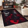 New product Skull with hat roses red Carpet for Living Room Bedroom Bedside Floor Mat Cloakroom Children Playing Mat Area Rug