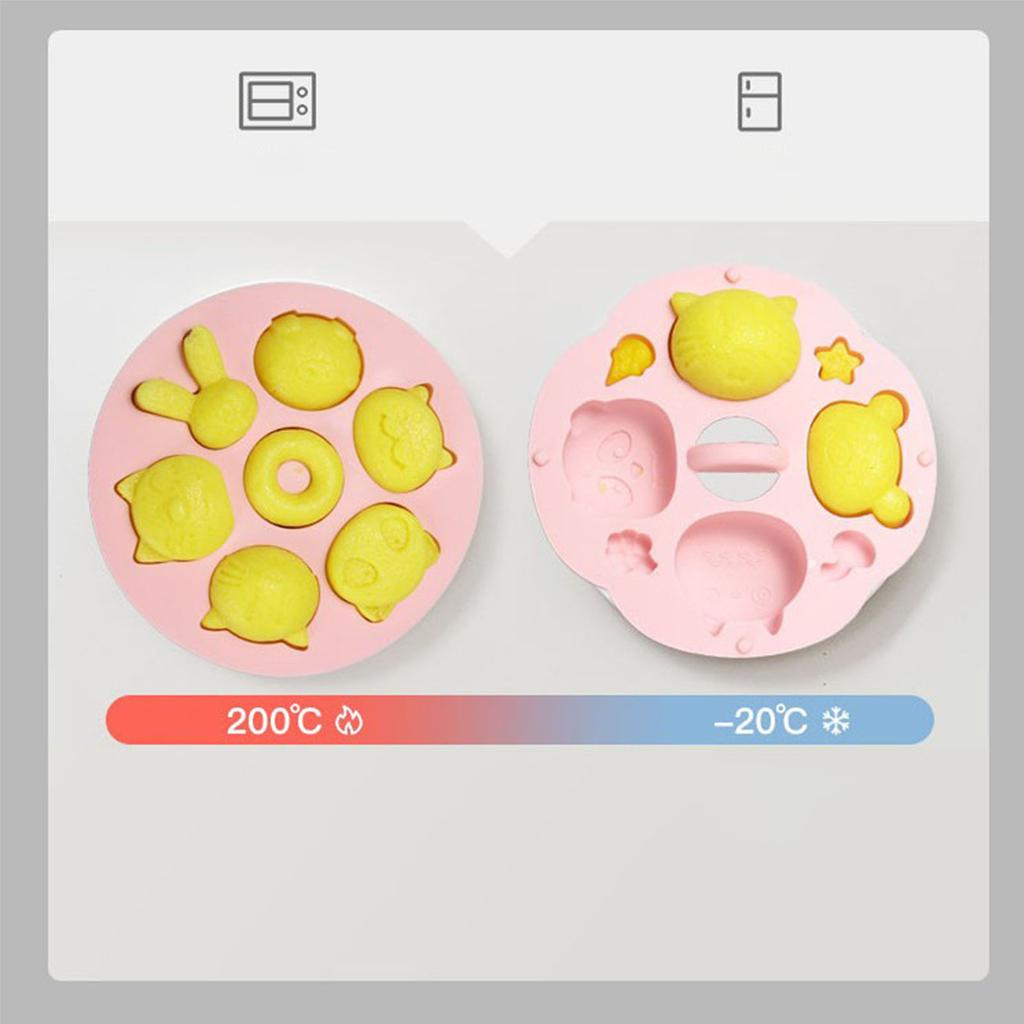 Silicone Mold DIY Animals Shape Design Baby Birthday Fondant Moulds Cake Decorating Tools Candy Chocolate Molds 6 Styles