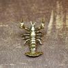 Brass Weightlifting Dragonfly Ornament Vintage Pure Copper Holder Pen Rest Study Desk Decoration Craft