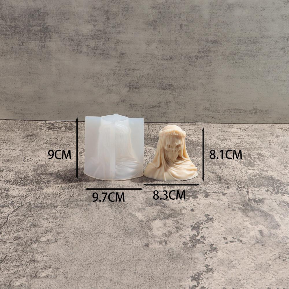 

New Skull Series Silicone Candle Mold DIY Halloween Skull Sculpture Crafts Plaster Epoxy Resin Casting Tool Holiday Decor Gifts