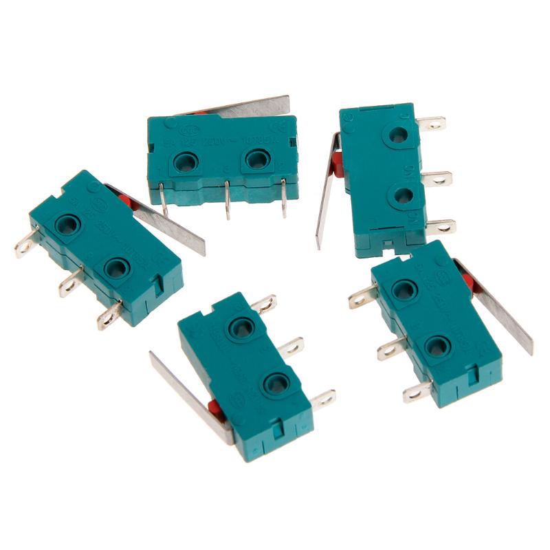10PCS KW4-3Z-3 Micro Limit Switch SPDT NO NC 3 Terminals Lever Type Short Momentary Short Green